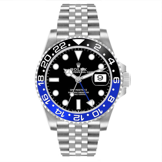 Rolex GMT-Master II Batgirl Black Dial on Jubilee Ref 126710BLNR with New Style Card Green 2021