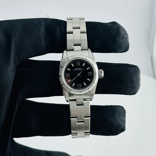 Rolex Oyster Perpetual Black Dial on Oyster Ref. 67230 Papers 1997 — view 2