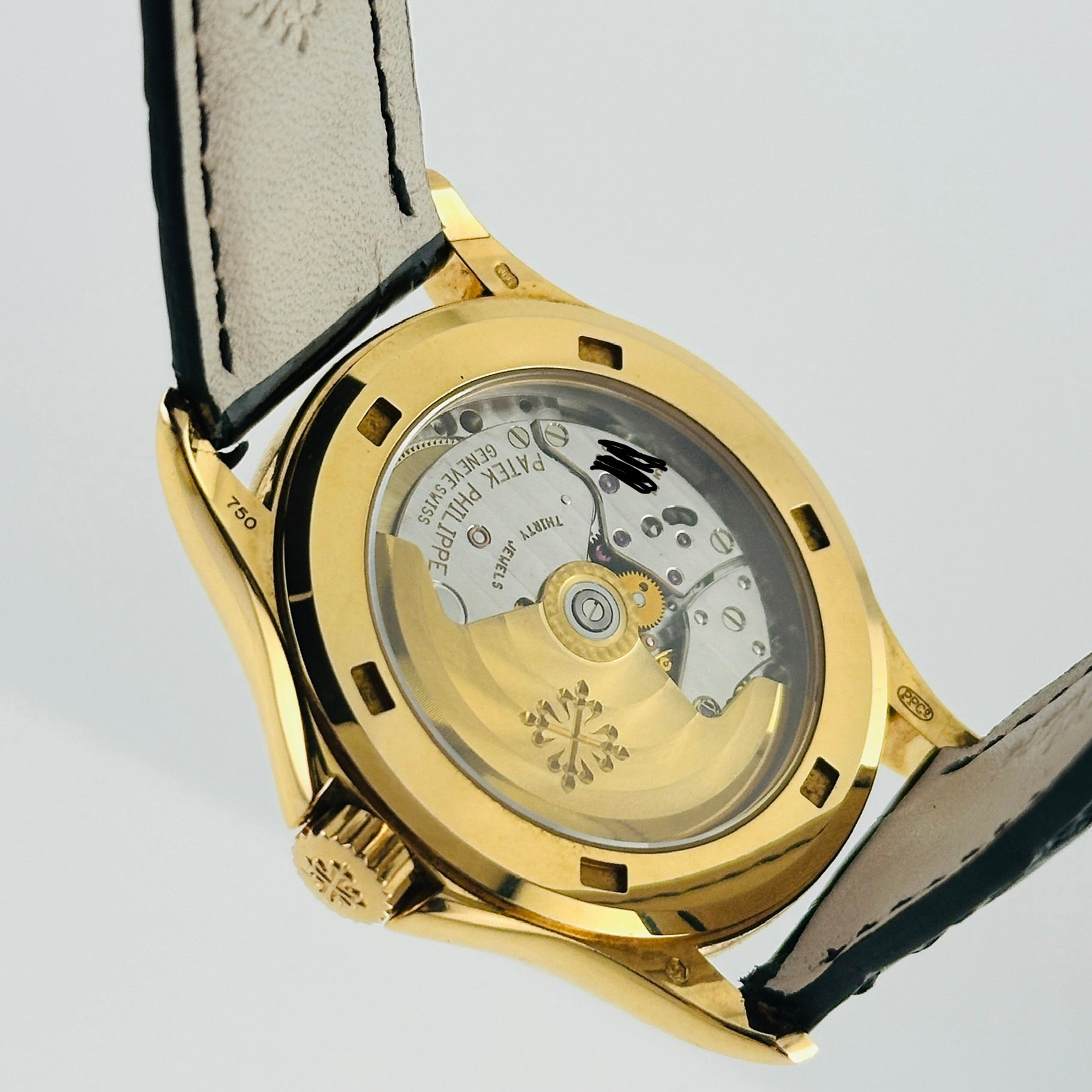 Patek Philippe Calatrava White / Roman Numerals Dial on Leather Band Ref. 5117R — view 4