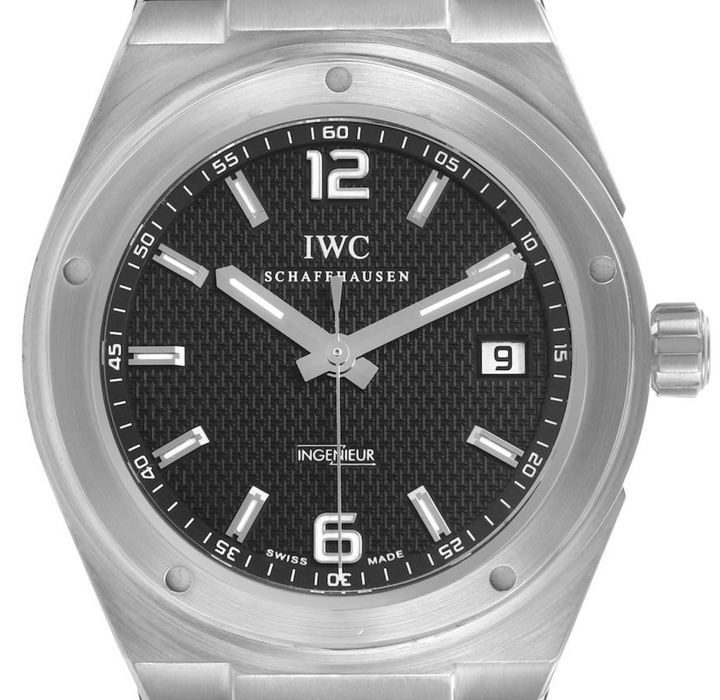 Iwc Ingenieur Automatic Black Dial on Stainless Steel Bracelet Ref. IW322701 with Box