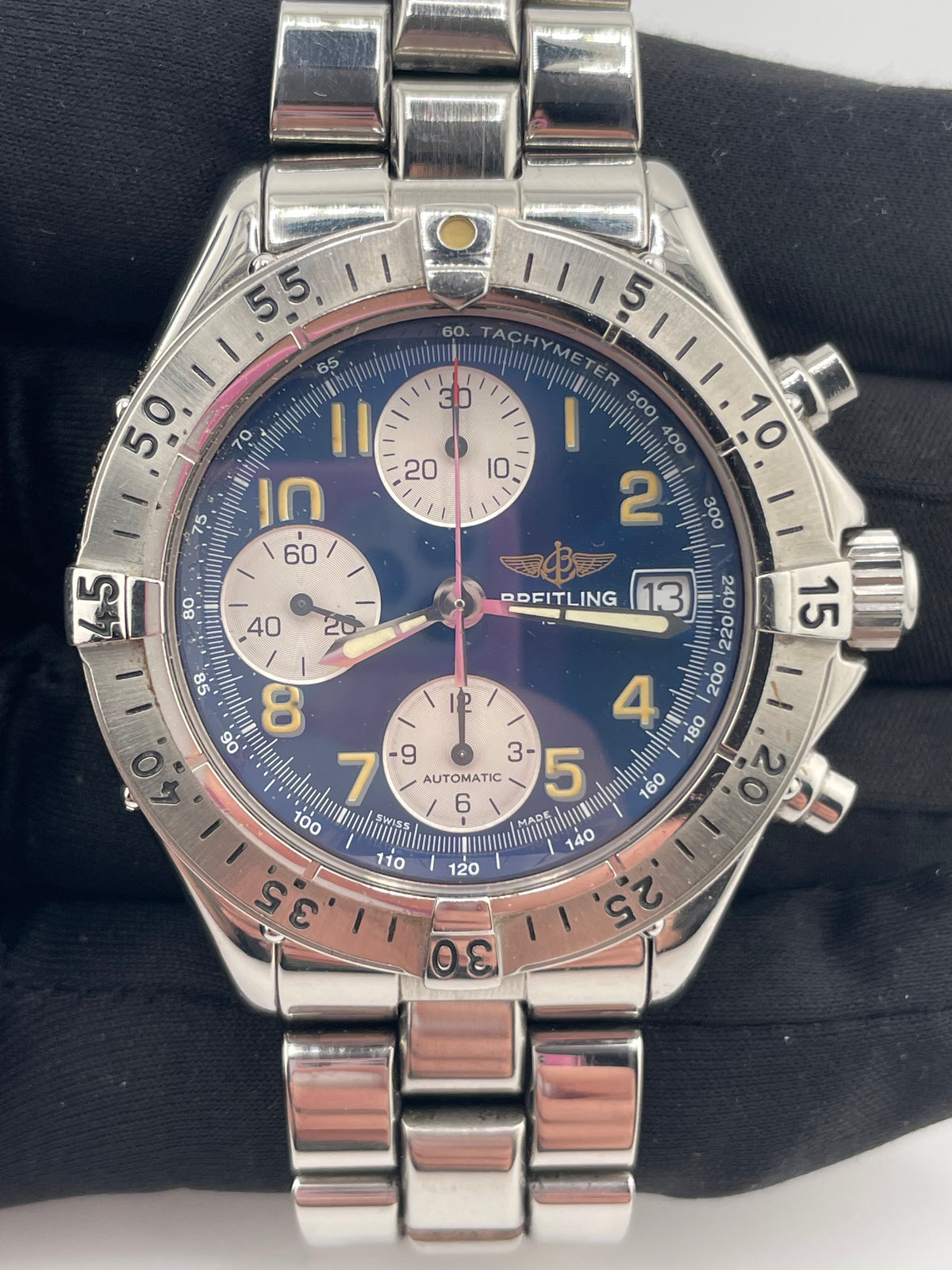 Breitling Colt Blue Dial on Stainless Steel Bracelet Ref. A13035 Papers 1996 — view 2