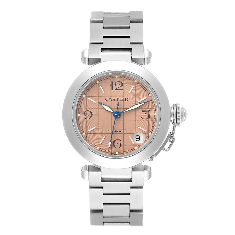 Cartier Pasha C Salmon Arabic Dial on Stainless Steel Bracelet Ref. 2324 / W31015M7