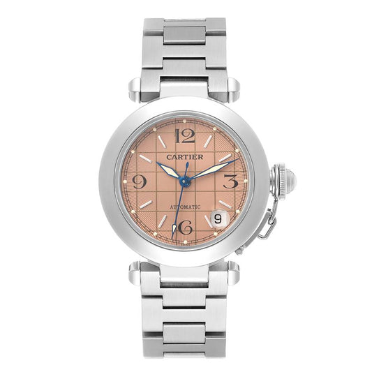 Cartier Pasha C Salmon Arabic Dial on Stainless Steel Bracelet Ref. 2324 / W31015M7