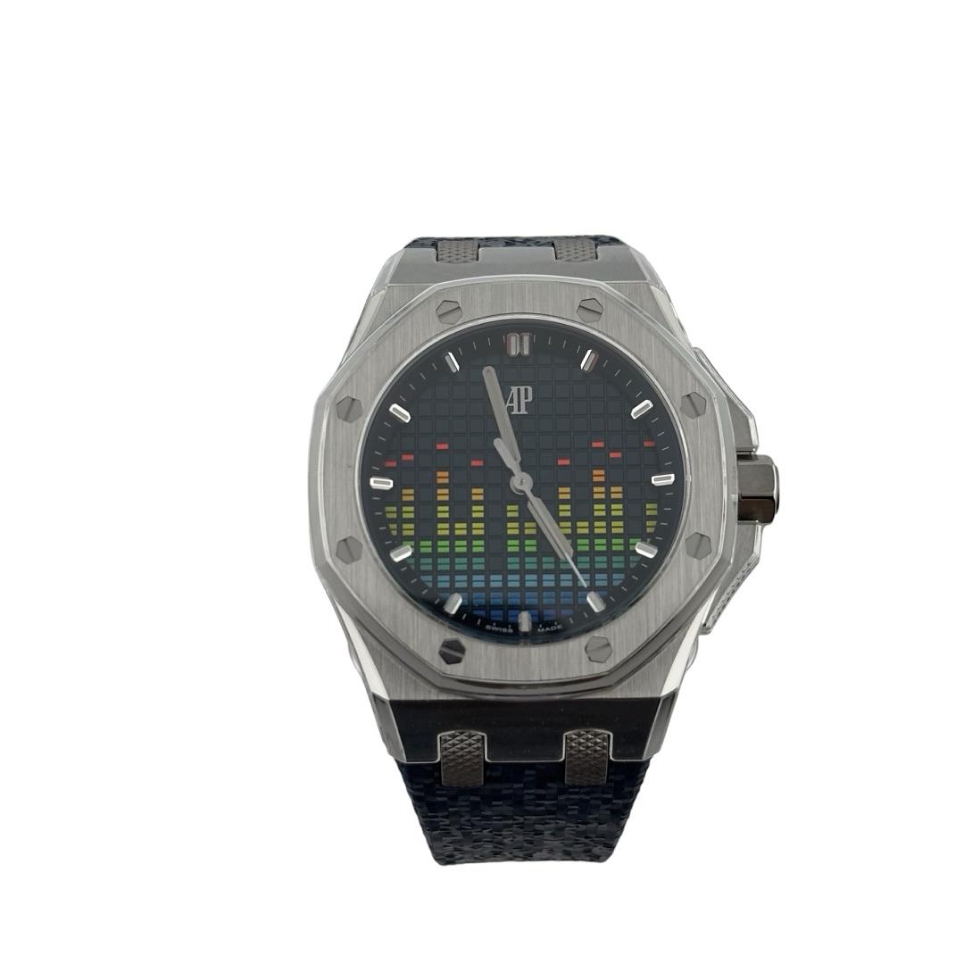 Audemars Piguet Royal Oak Offshore Music Edition Blue Dial on Rubber Ref. 77600TI.OO.A343CA.01 Card 2022 — view 2