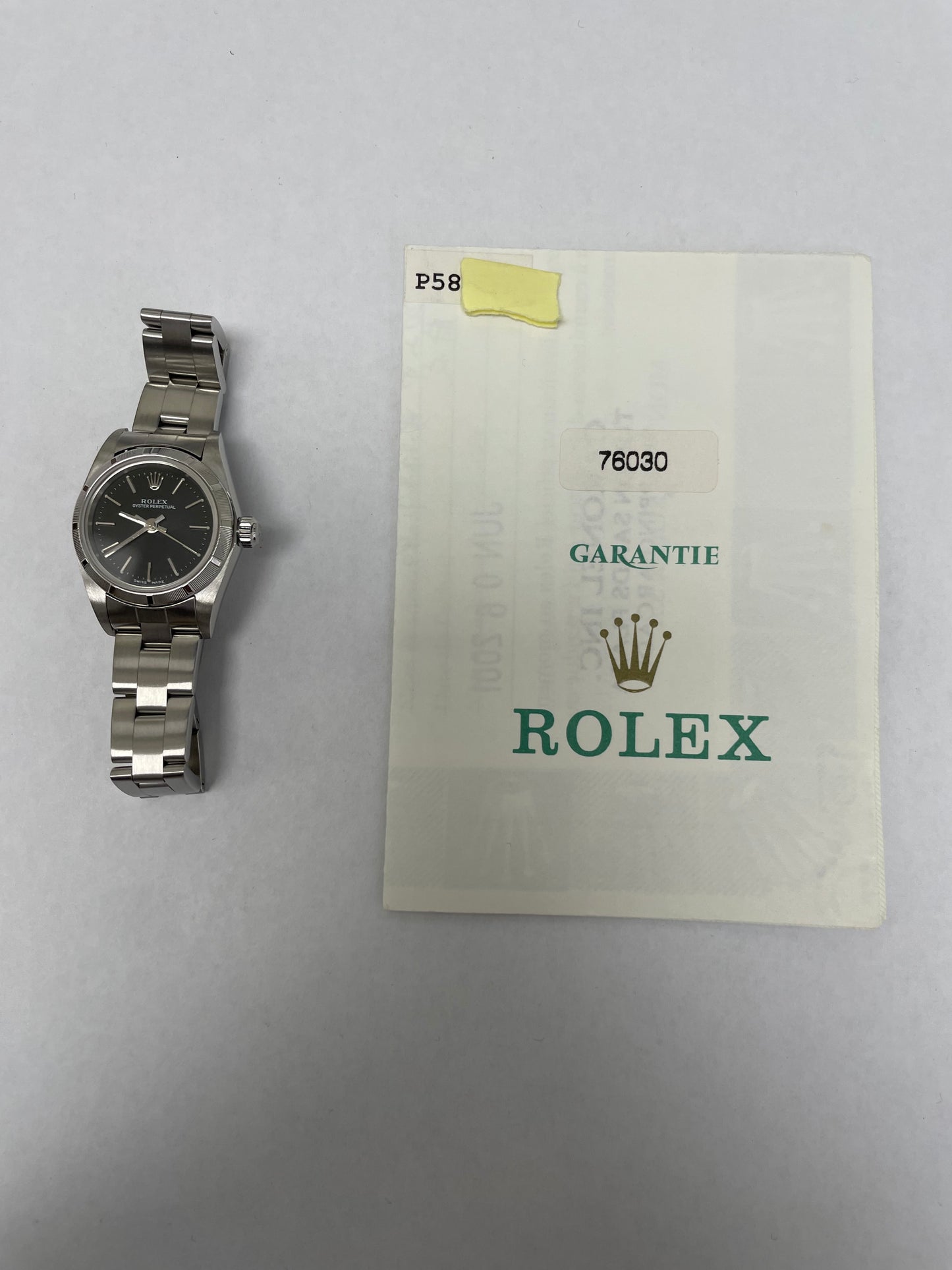 Rolex Oyster Perpetual Black Dial on Oyster Ref. 76030 Papers 2001 — view 5