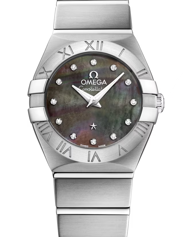 Omega Constellation Tahiti Gray Mop Dial on Stainless Steel Bracelet Ref. 123.10.24.60.57.003 Complete 2016