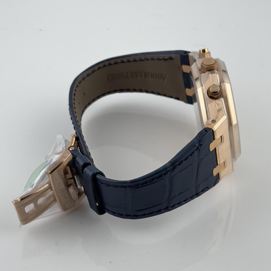 Audemars Piguet Royal Oak Chrono Blue Dial on Leather Ref. 26240OR.OO.D315CR.02 Card 2022 — view 3