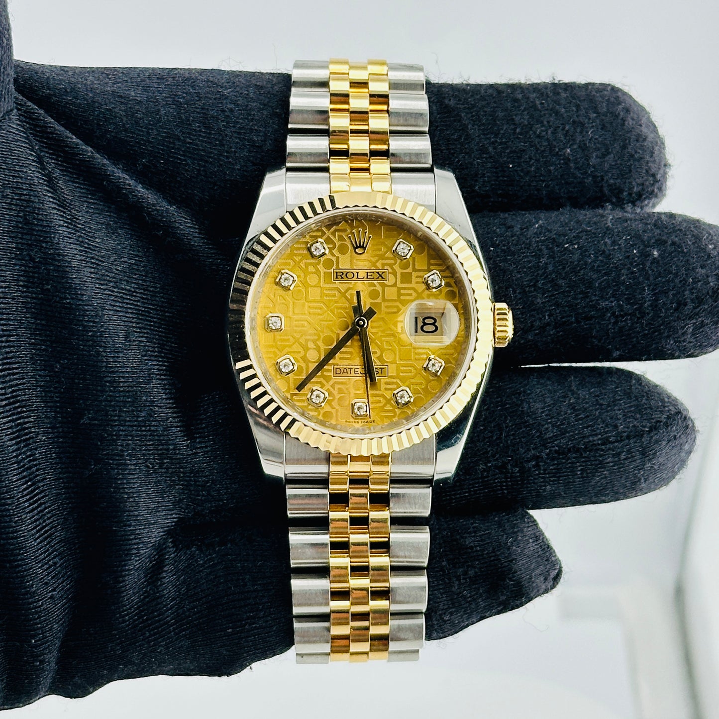 Rolex Datejust Champagne Diamond Factory Dial on D Link Jubilee Ref. 116233 Card 2009 — view 2