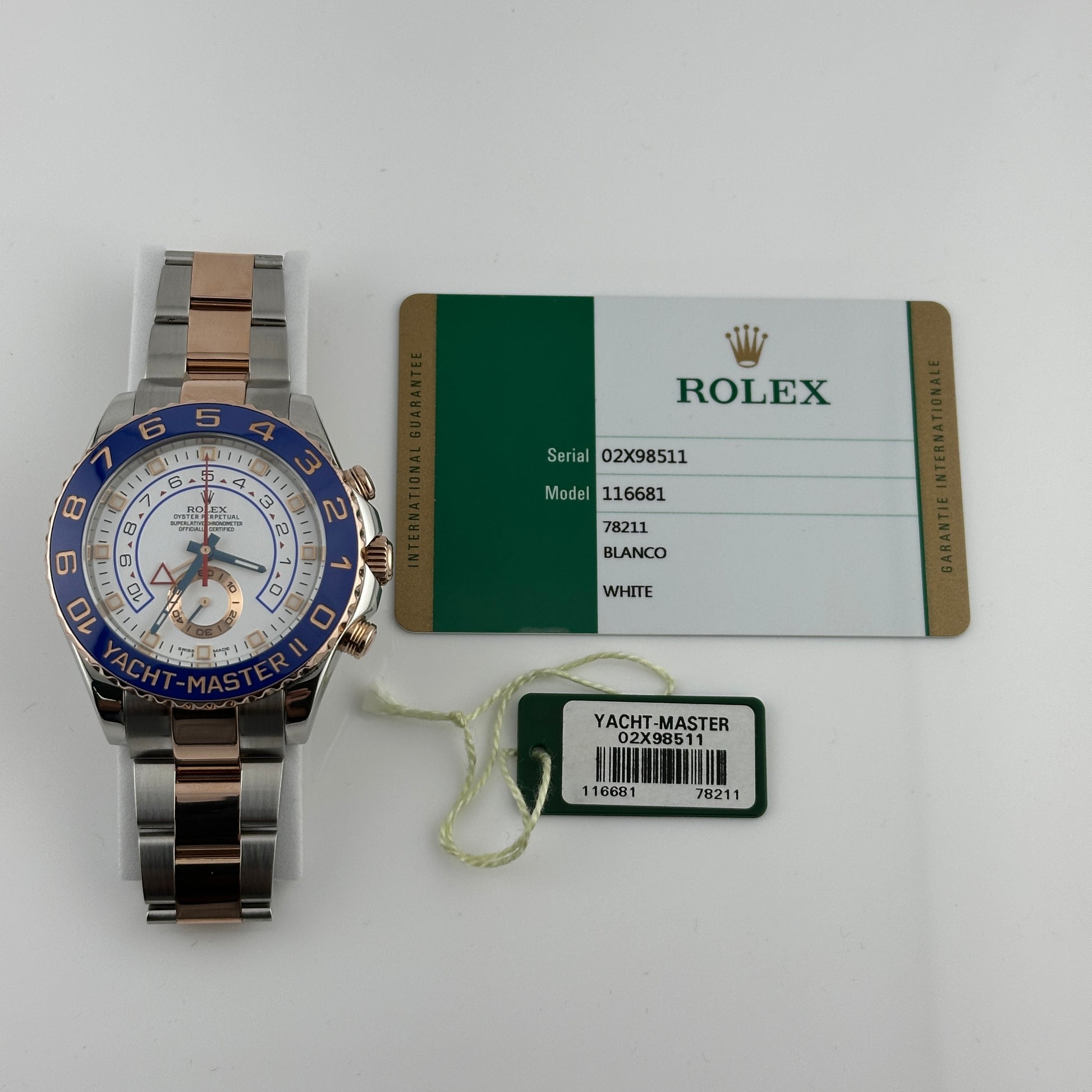 Rolex Yacht-Master II White Dial on Oyster Ref. 116681 Card 2015 — view 5