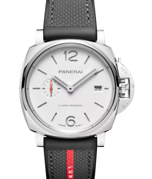 Panerai Luminor Due Luna Rossa White Matte Dial on Rubber/Textile Ref. PAM01673 Complete 2026