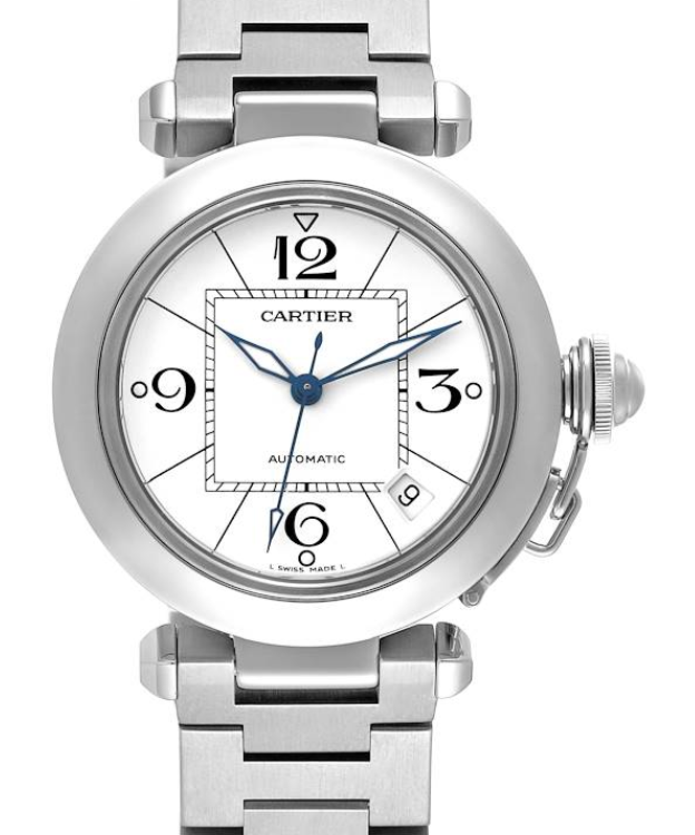 Cartier Pasha de Cartier White Dial on Stainless Steel Bracelet Ref. W31074M7