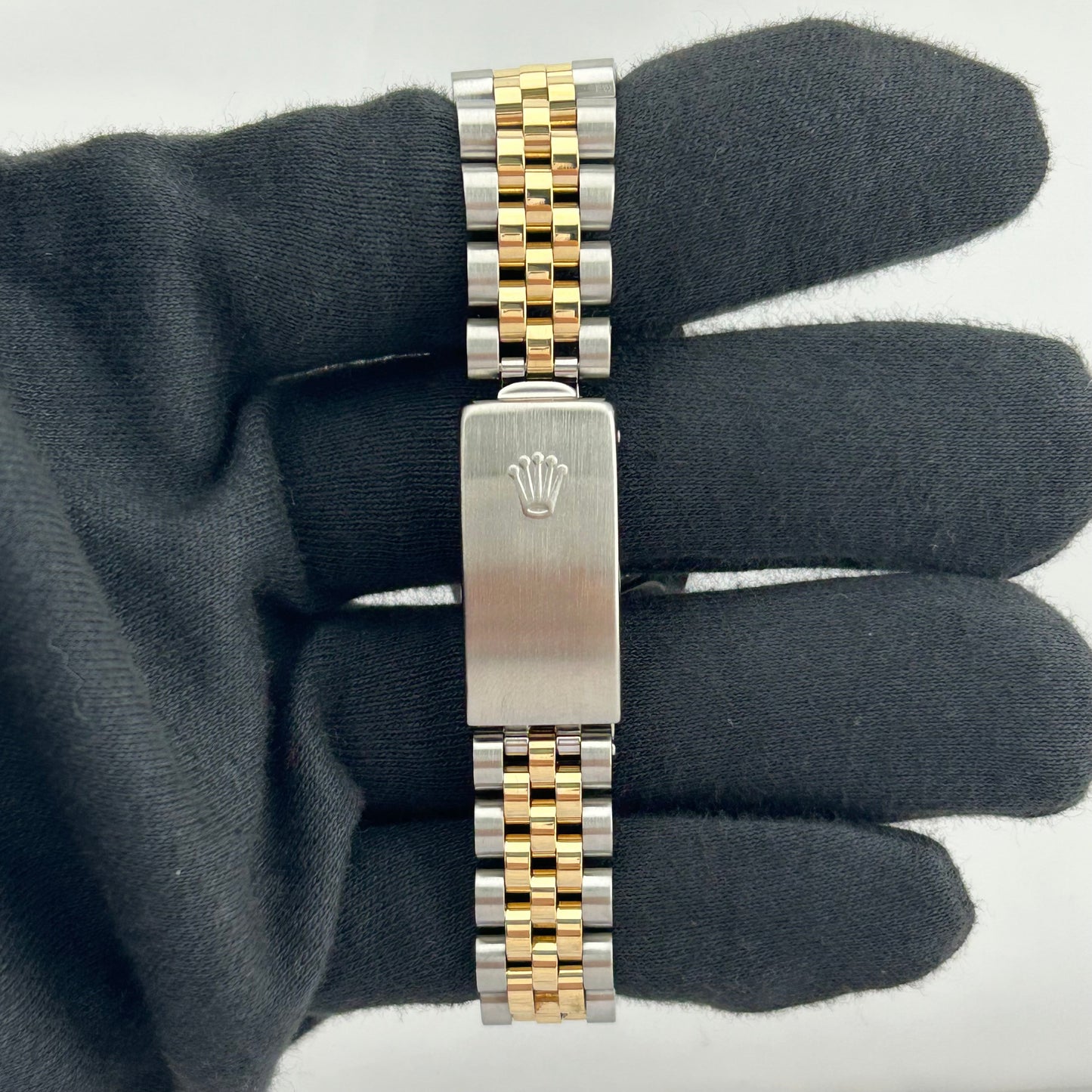 Rolex Datejust Champagne Stick Dial on D Link Jubilee Bracelet Ref. 68273 1988 — view 4
