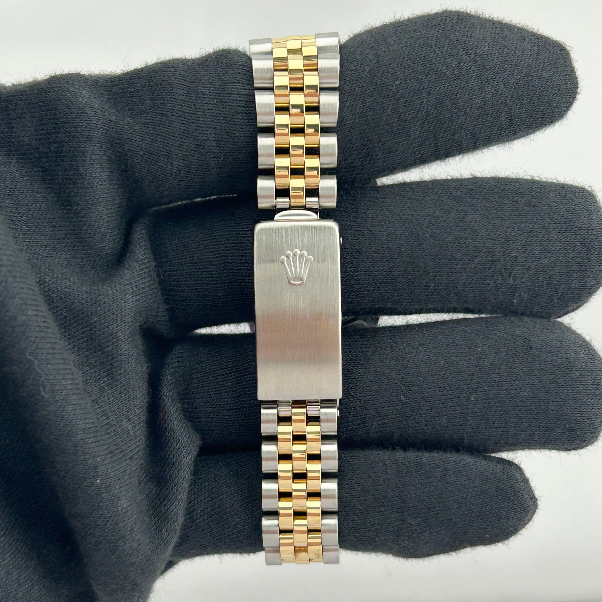 Rolex Datejust Champagne Stick Dial on D Link Jubilee Bracelet Ref. 68273 1988 — view 4