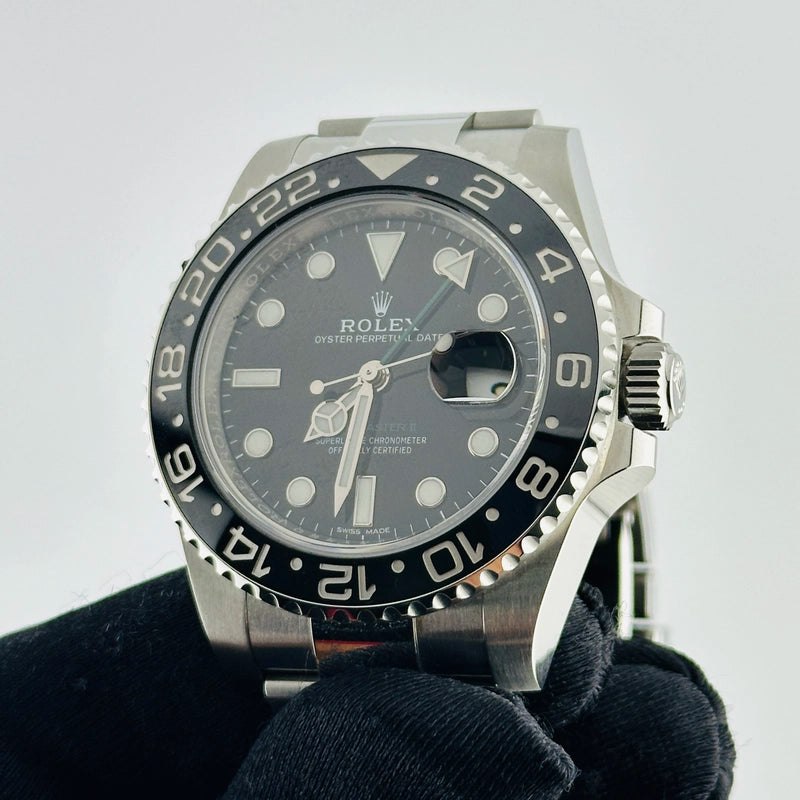 Rolex GMT-Master II Black Dial on Oyster Ref 116710LN with New Style Card White 2019