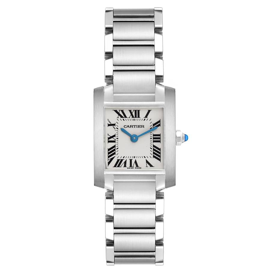 Cartier Tank Francaise small White Roman Dial on Stainless Steel Bracelet Ref. W51008Q3