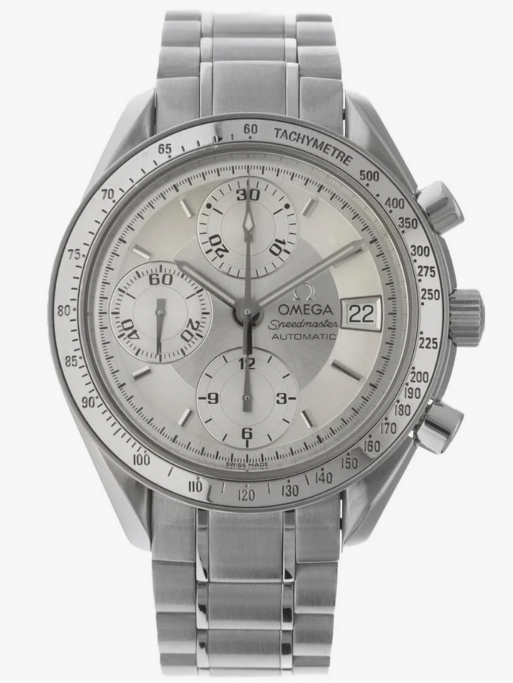 Omega Speedmaster Date Silver Dial on Stainless Steel Bracelet Ref. 3513.30 Complete 2014