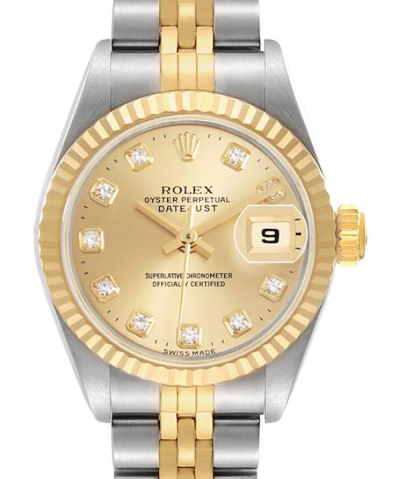 Rolex Datejust Lady Champagne Diamond Dial on Jubilee Ref. 69173 Papers 1999