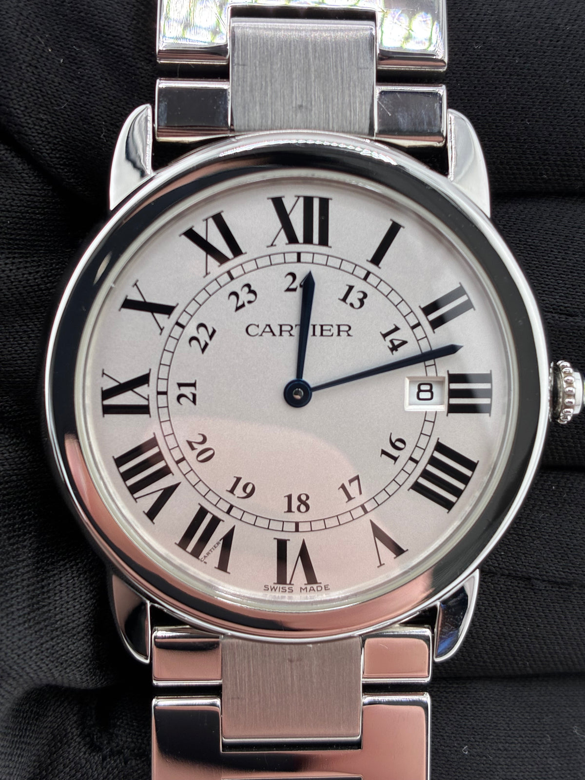Cartier Ronde Solo Silver Roman Numerals Dial on Stainless Steel Bracelet Ref. W6701005 Card 2016 — view 2