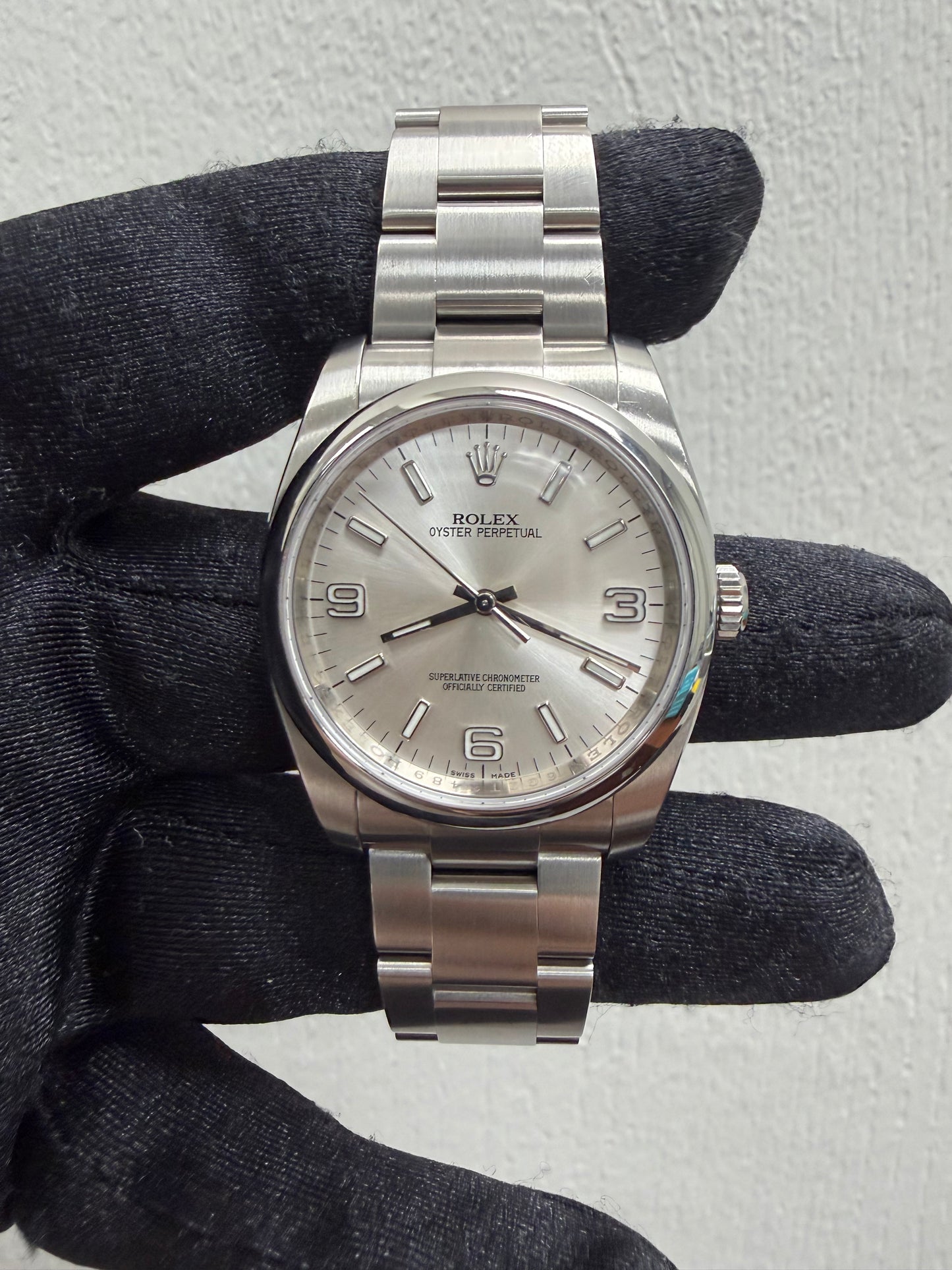 Rolex Oyster Perpetual Silver Dial on Oyster Ref. 116000 Card 2013 — view 2