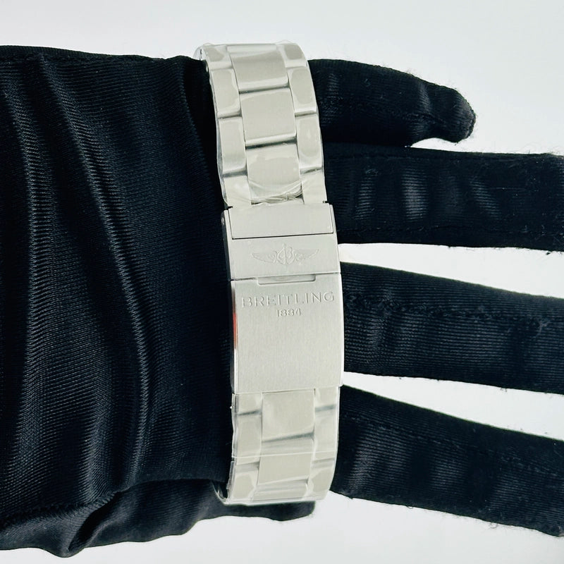 Breitling Super Avenger Chronograph B&P Black Dial on Bracelet Ref A13375101B1A1 with Card 2023