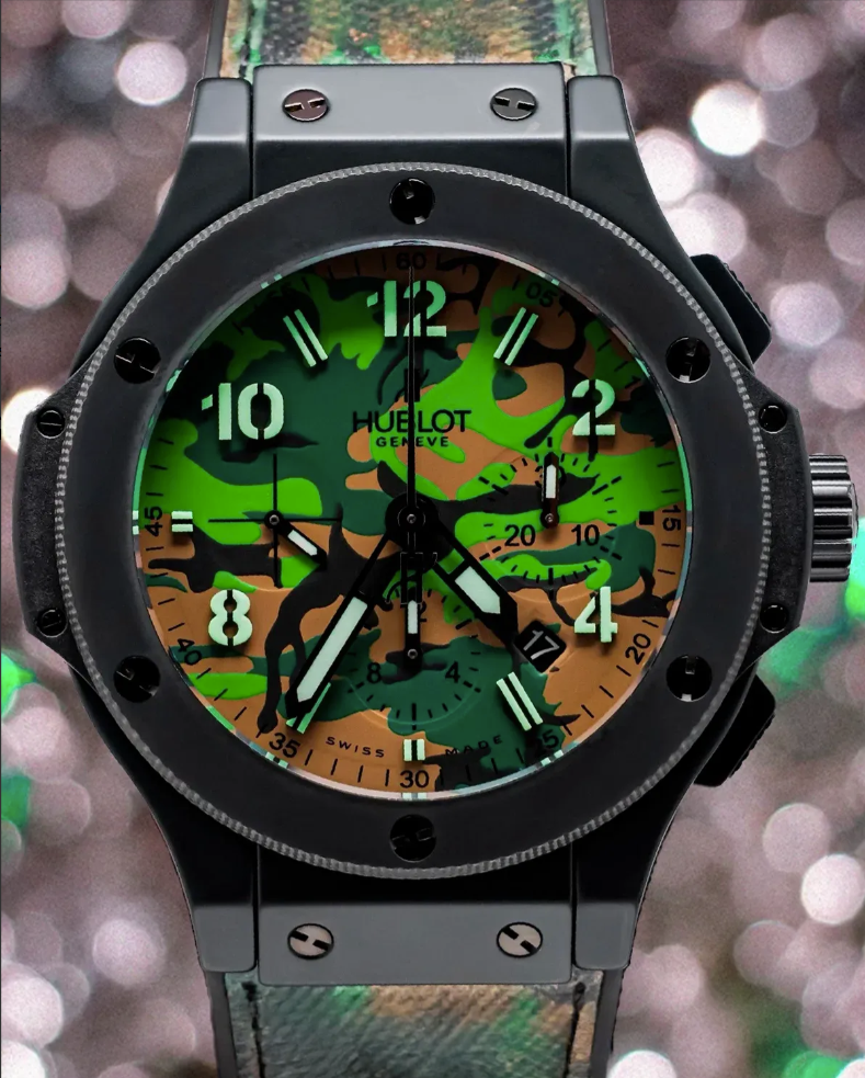 Hublot Big Bang Commando Jungle B/P Green Camouflage Dial on Leather & Rubber Ref. 301.C1.8610.NR Card 2012