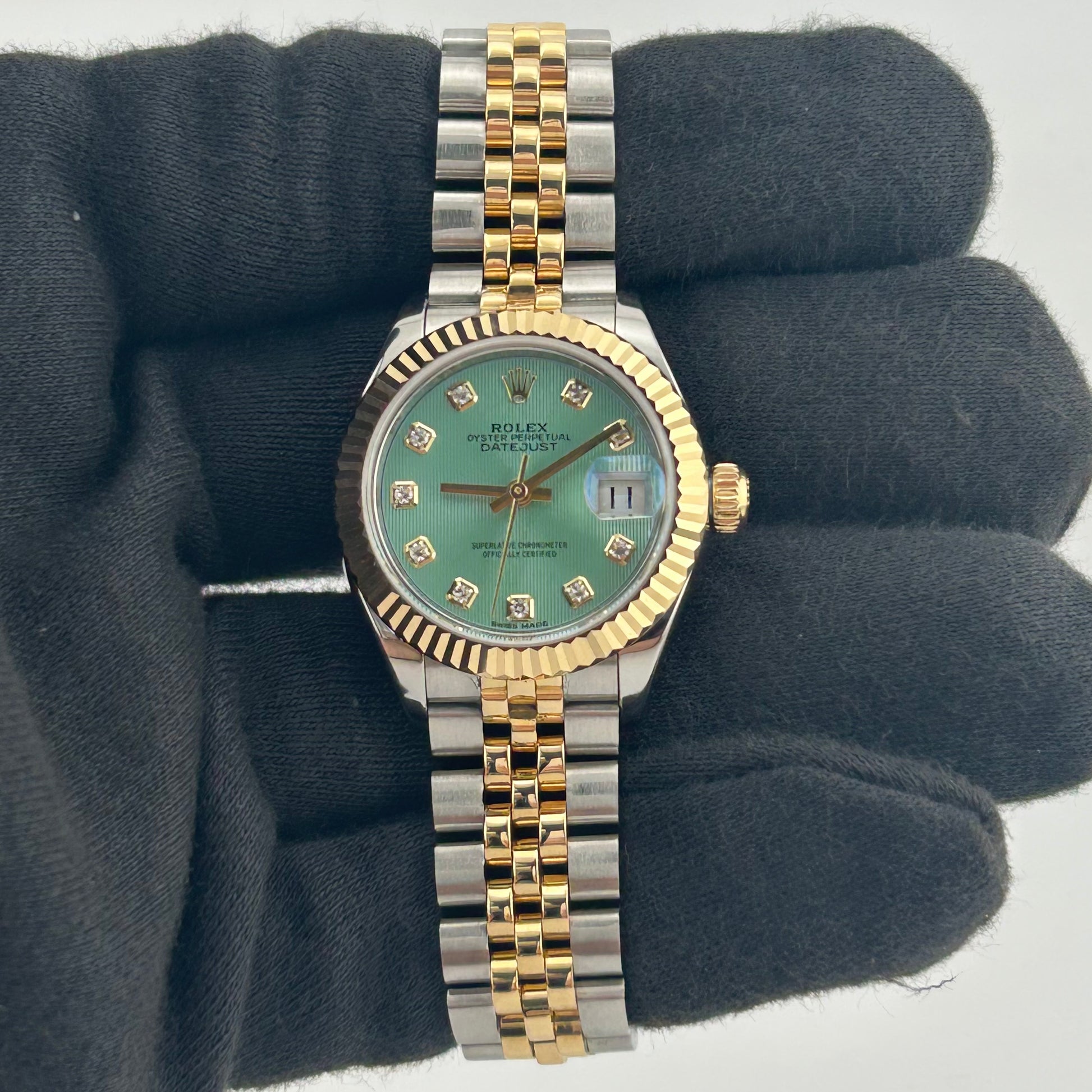 Rolex Datejust Lady Mint Green Diamond Dial on Jubilee Ref. 279173 Card 2017 — view 2