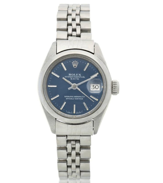 Rolex Oyster Perpetual Date Blue Dial on Jubilee Ref 6916