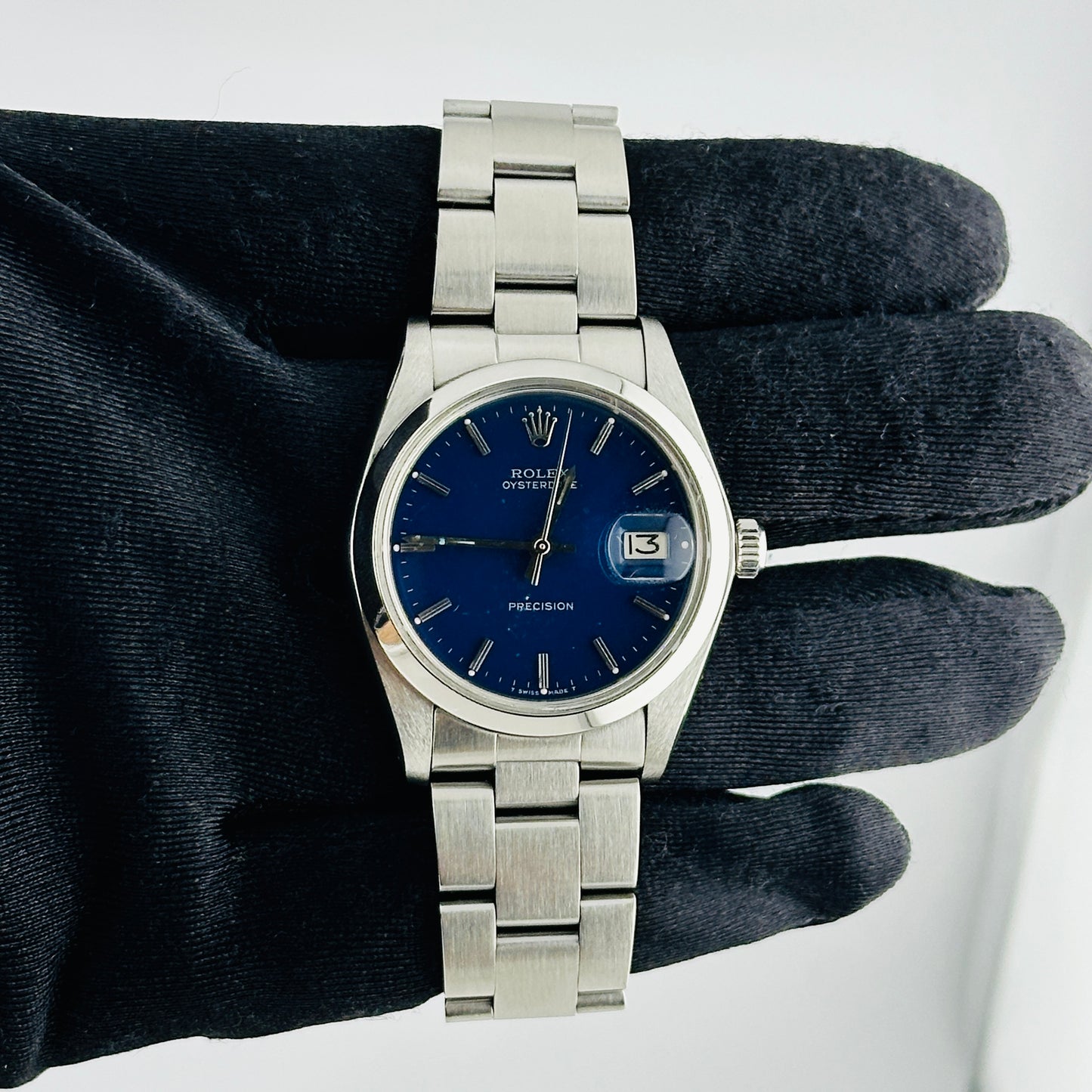 Rolex Oysterdate Precision Blue Refinished Dial Dial on Oyster Bracelet Ref. 6694 1969