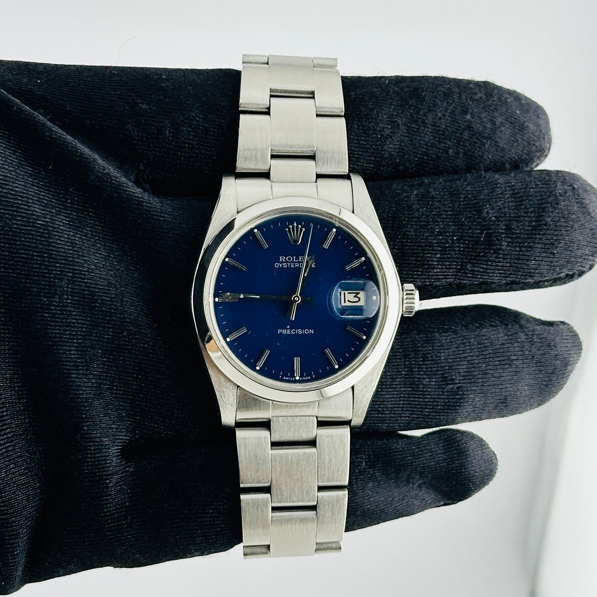 Rolex Oysterdate Precision Blue Refinished Dial Dial on Oyster Bracelet Ref. 6694 1969