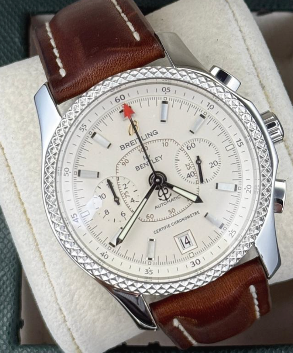 Breitling Bentley Mark VI Silver Dial on Leather Ref. P26362