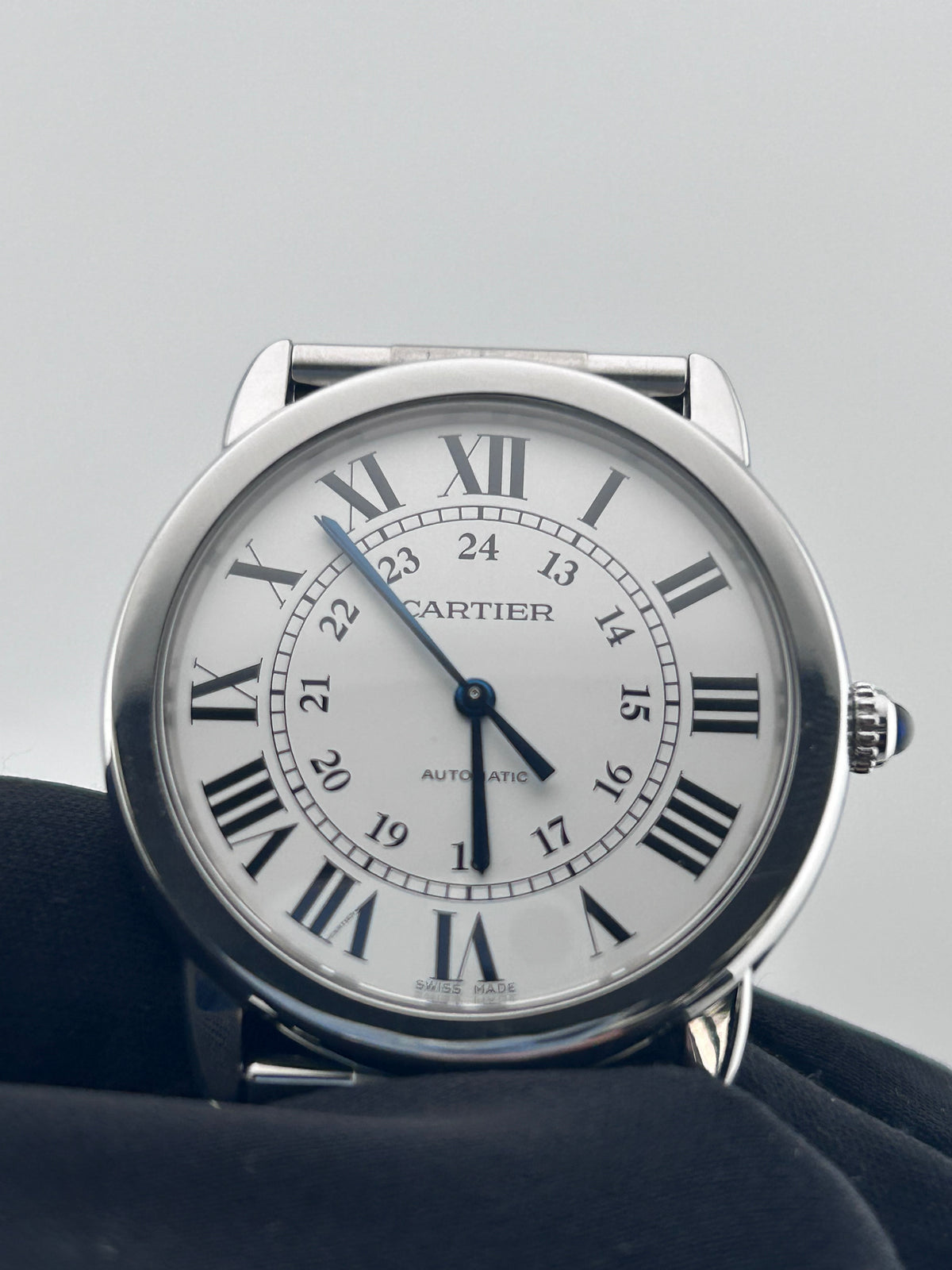 Cartier Ronde Solo Silvered Opaline Dial Dial on Stainless Steel Ref. WSRN0012 Card — view 3