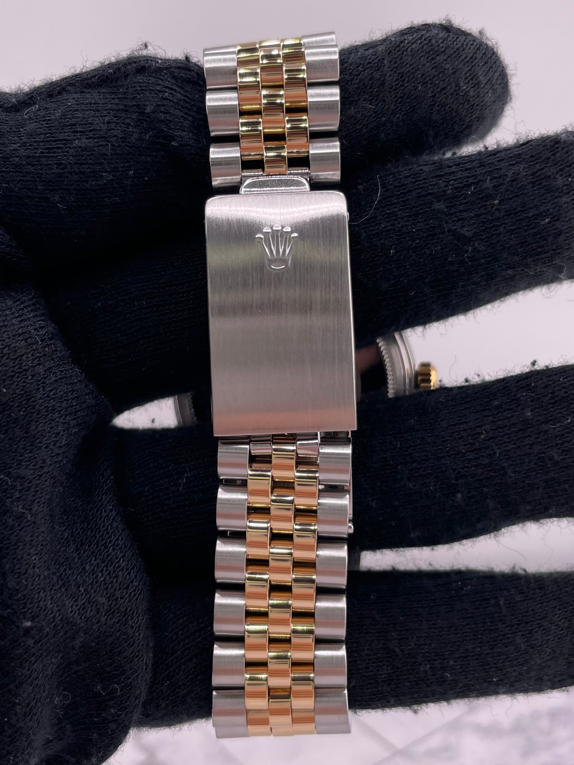 Rolex Datejust Champagne Stick Dial on D Link Jubilee Bracelet Ref. 16013 1985 — view 4