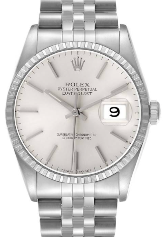 Rolex Datejust Silver Stick Dial on Jubilee D Link Bracelet Ref. 16220 1992