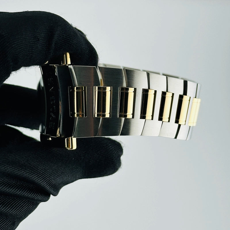 Bvlgari Assioma Ivory/Gold Stick Dial Ref AA44SG