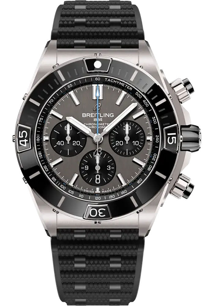 Breitling Super Chronomat B01 Anthracite Dial on Rubber Strap Ref. EB0136251M1S1 Card 2026