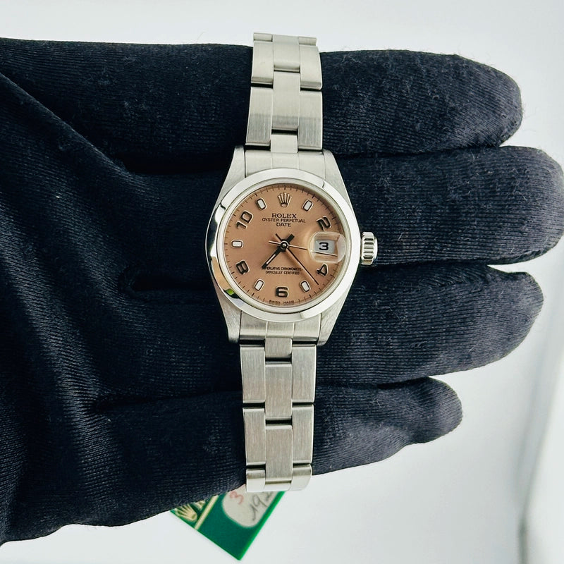 Rolex Date Salmon Dial on Oyster Ref 79160 with Papers 2001
