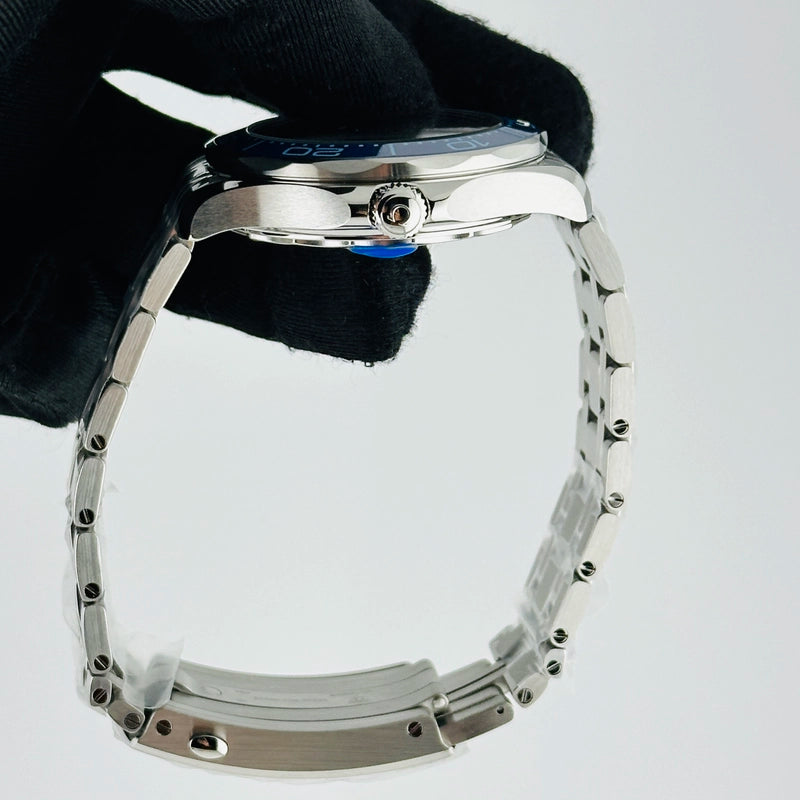 Omega Seamaster Diver 300M Co-Axial Master Chronometer Blue Dial on Bracelet Ref 210.30.42.20.03.003 with Card