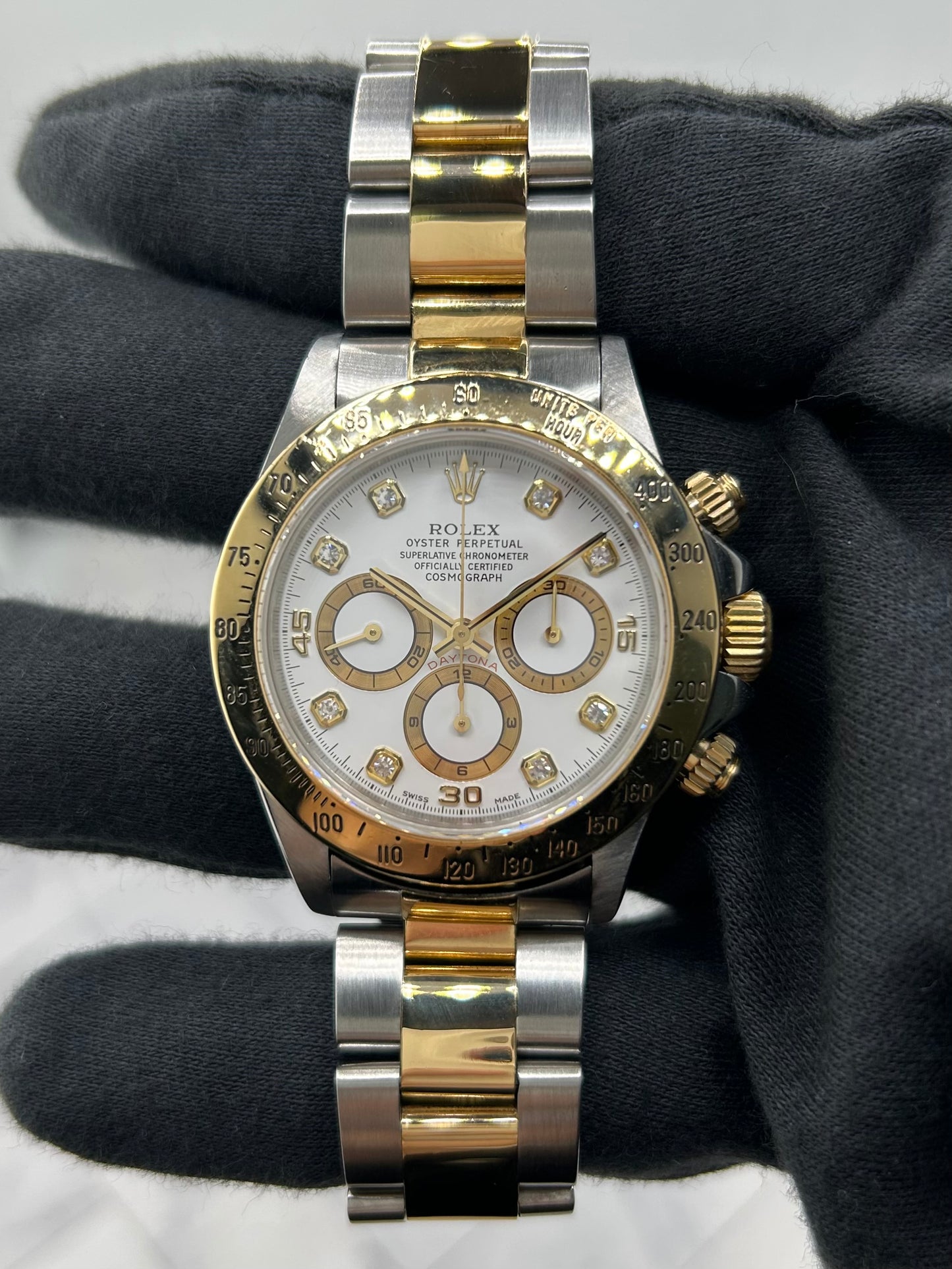 Rolex Daytona White Diamond Dial on Oyster Ref. 16523 1998 — view 2