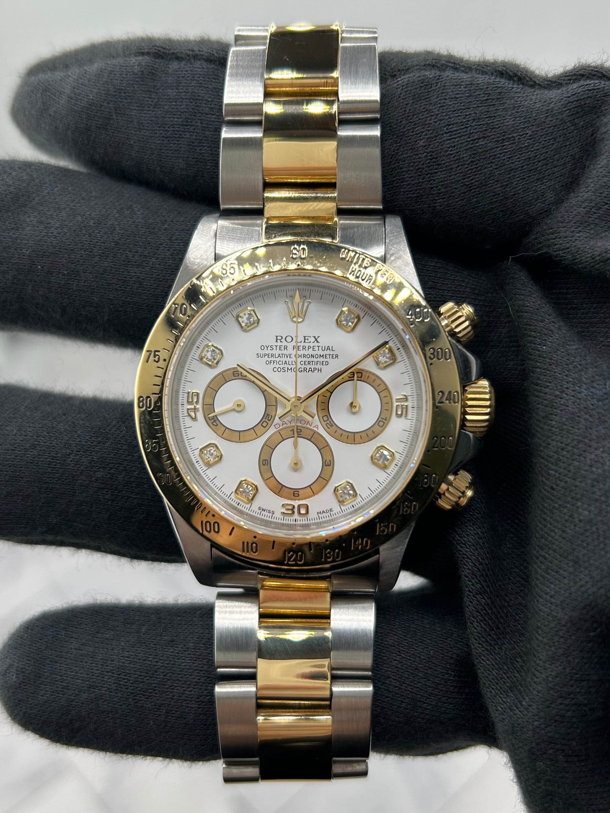 Rolex Daytona White Diamond Dial on Oyster Ref. 16523 1998 — view 2
