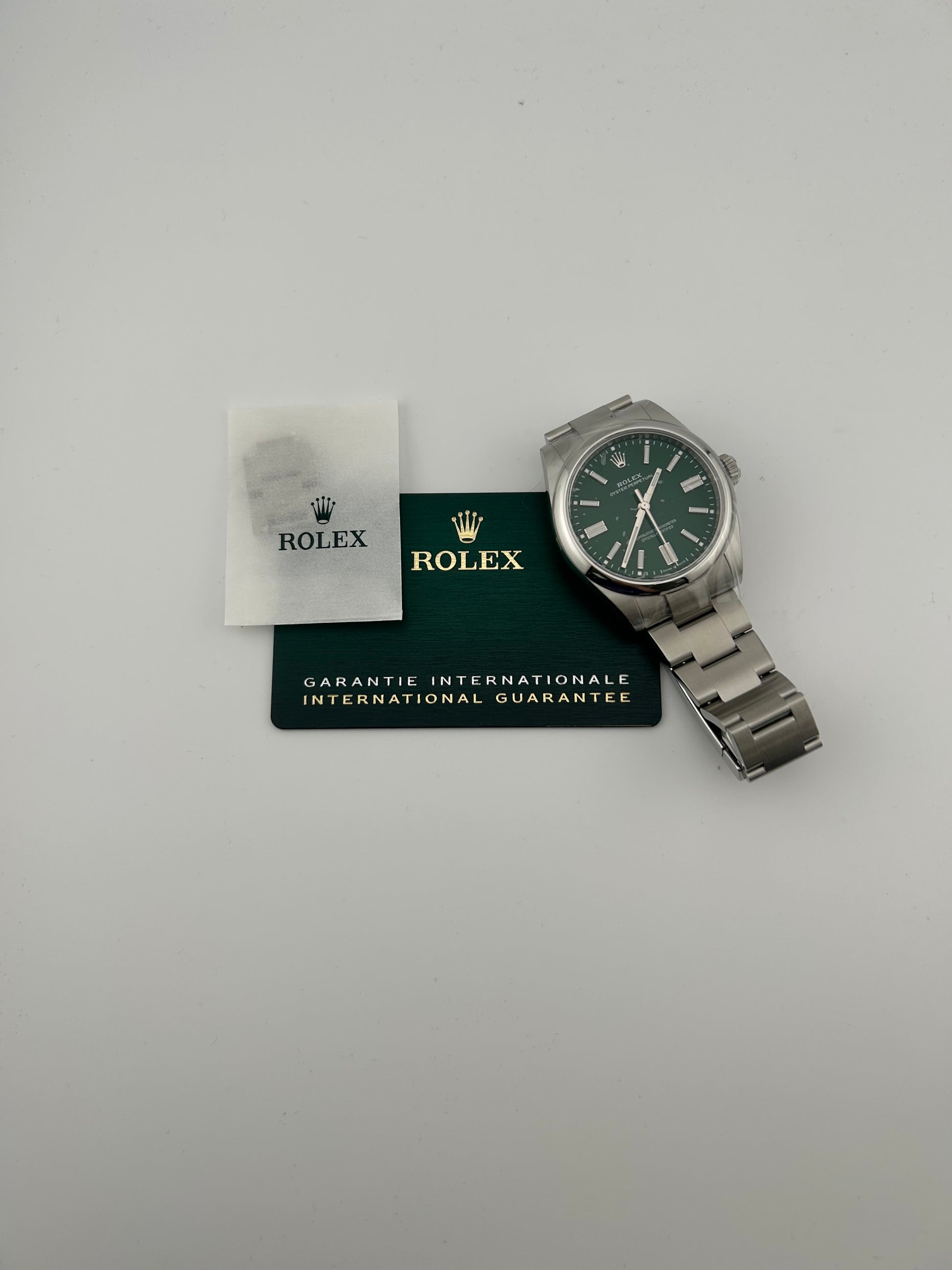 Rolex Oyster Perpetual 41 Green Dial on Oyster Ref. 134300 Card 2026 — view 7