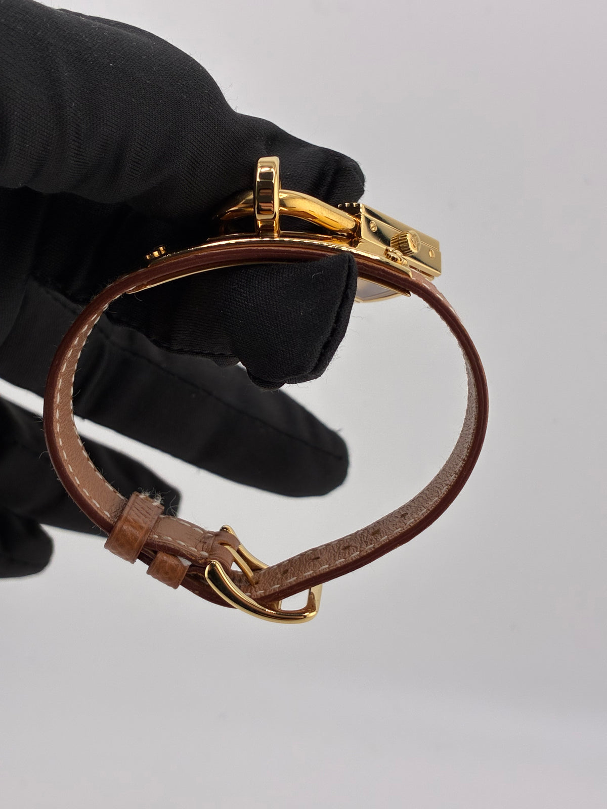 Hermes Kelly Cadenas Gold Dial on Leather Ref. KE1.201 Papers 1997 — view 6