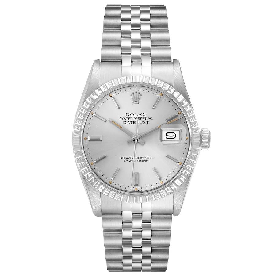 Rolex Datejust Silver Stick Dial on D Link Jubilee Bracelet Ref. 16030 1979