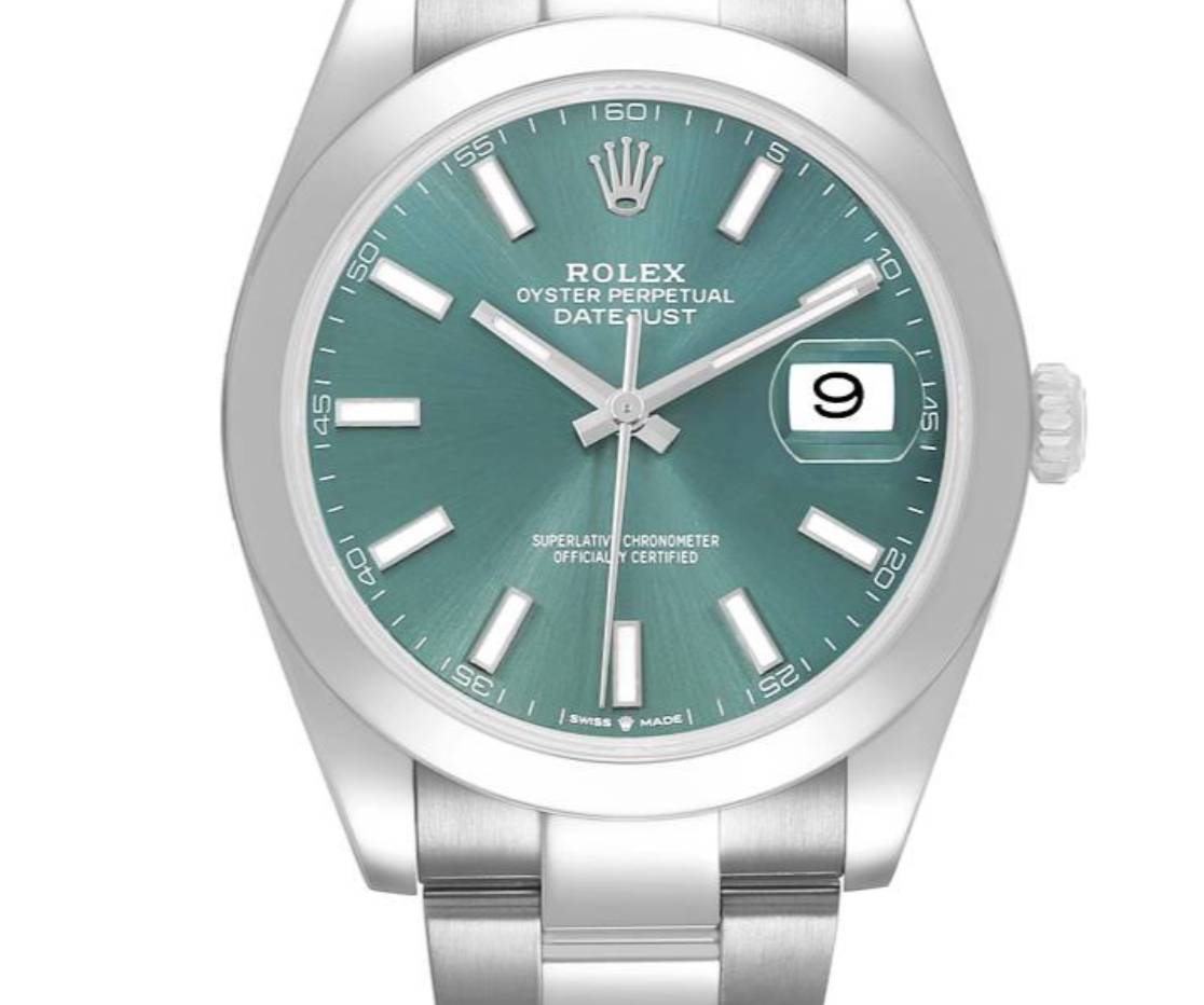 Rolex Datejust 41 Mint Green Index Dial on Jubilee Ref. 126300 Card 2025
