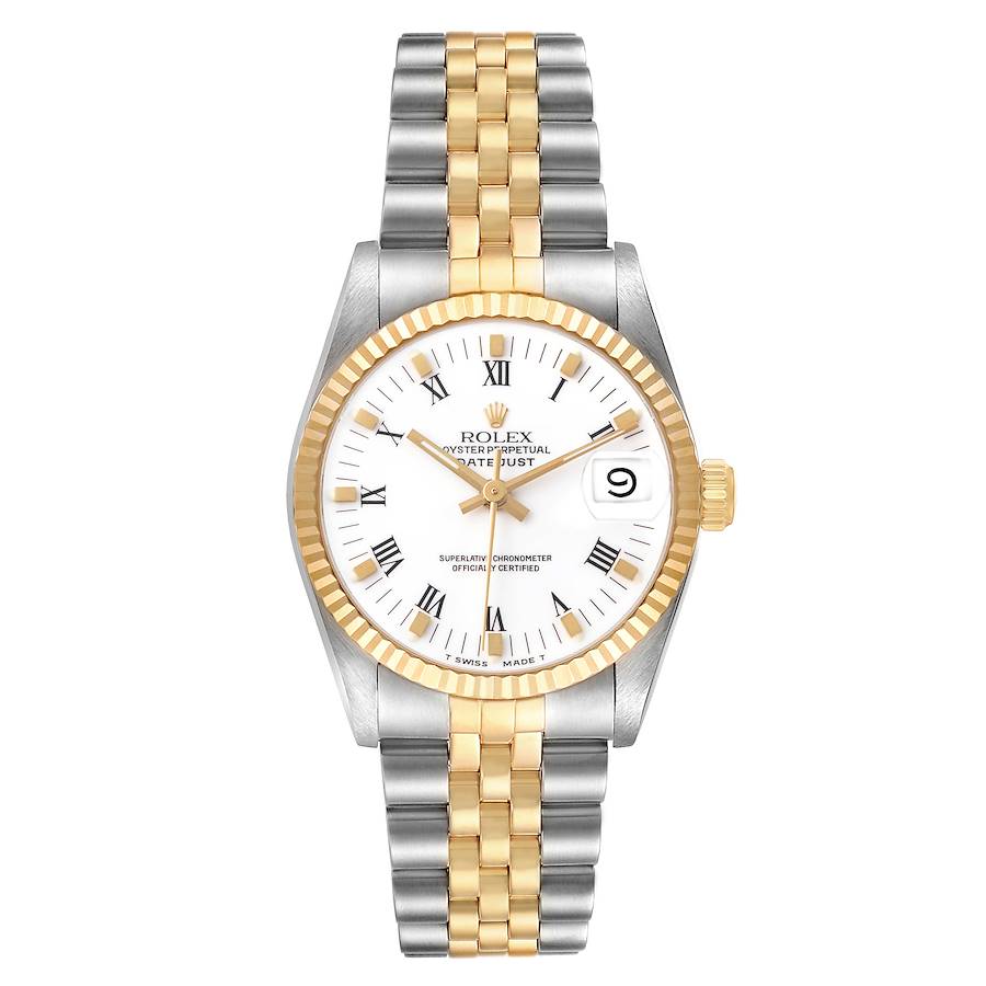 Rolex Datejust White Roman Dial on D Link Jubilee Bracelet Ref. 68273 1991