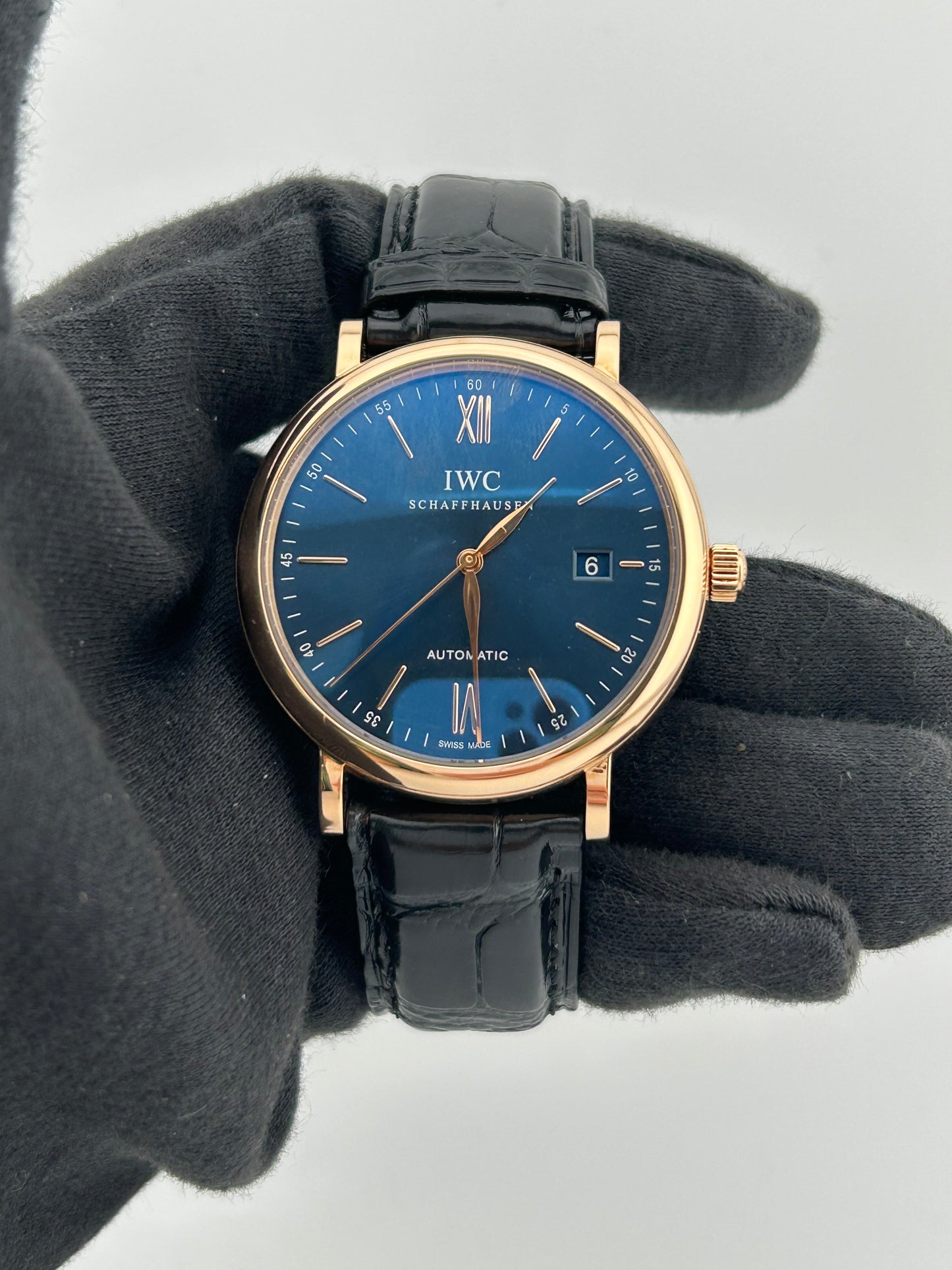 Iwc Portofino Blue Dial on Leather Strap Ref. IW356522 Complete 2021 — view 2