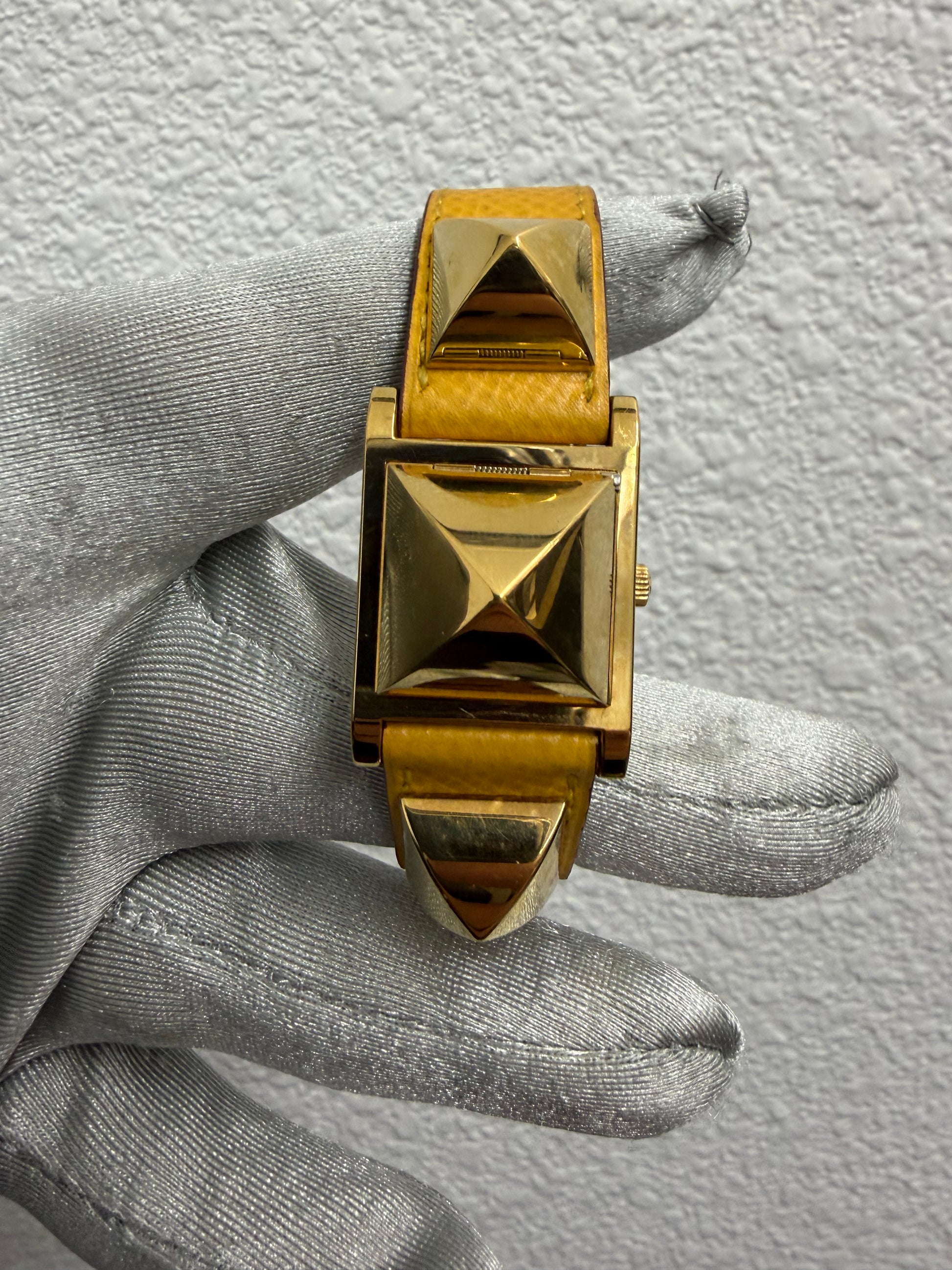Hermes Medor White Dial on Leather Ref. MEDOR — view 2