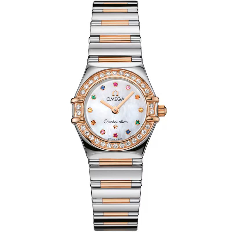 Omega Constellation White Mop Stone Dial Ref. 1368.79.00 Card 2012