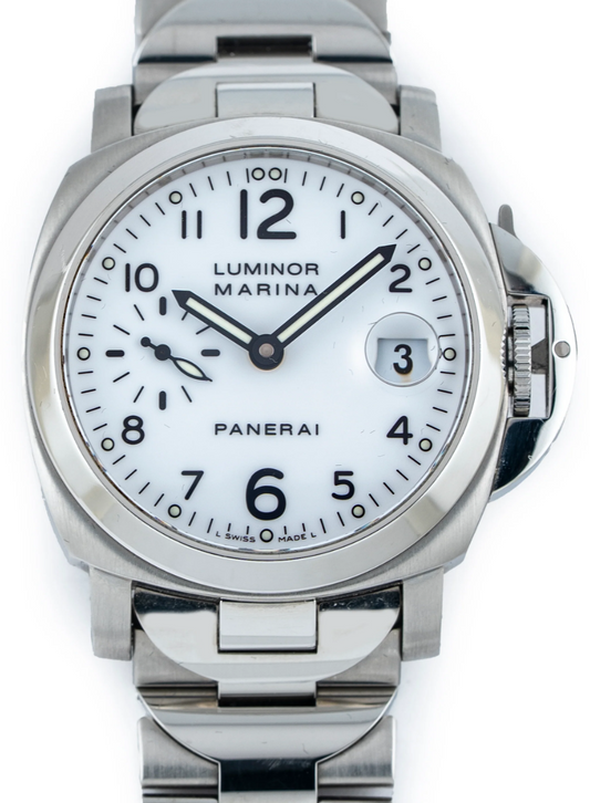 Panerai Luminor Marina White Dial on Stainless Steel Bracelet Ref. PAM00051