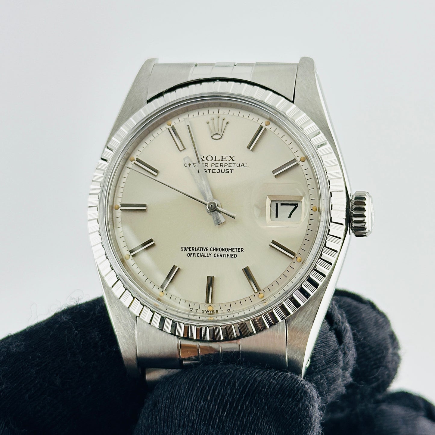 Rolex Datejust Silver Stick Sigma Dial on D Link Jubilee Bracelet Ref. 1603 1974 — view 3