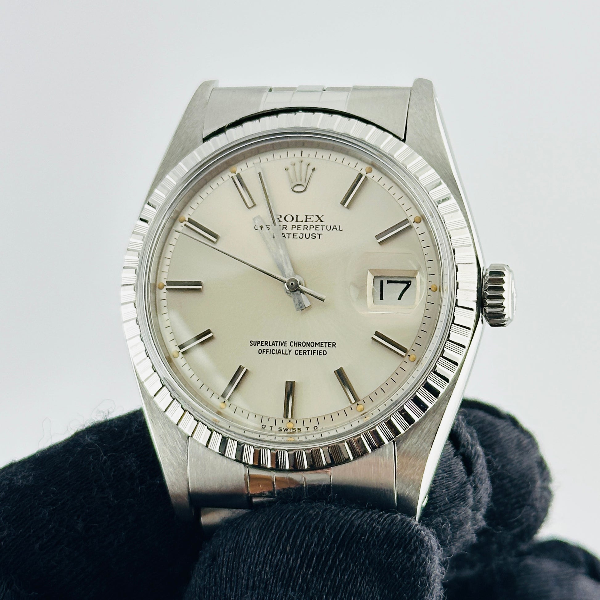 Rolex Datejust Silver Stick Sigma Dial on D Link Jubilee Bracelet Ref. 1603 1974 — view 3
